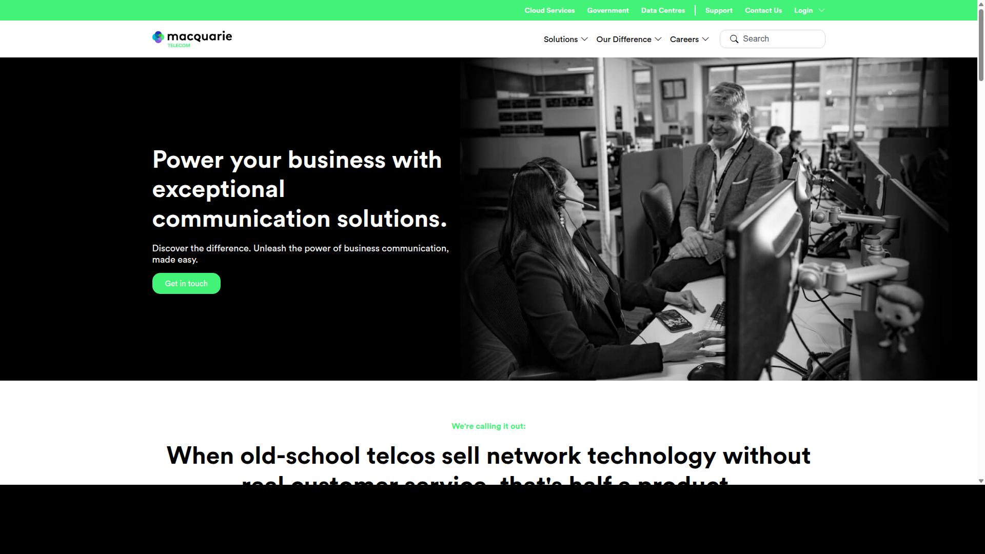 Macquarie Telecom website